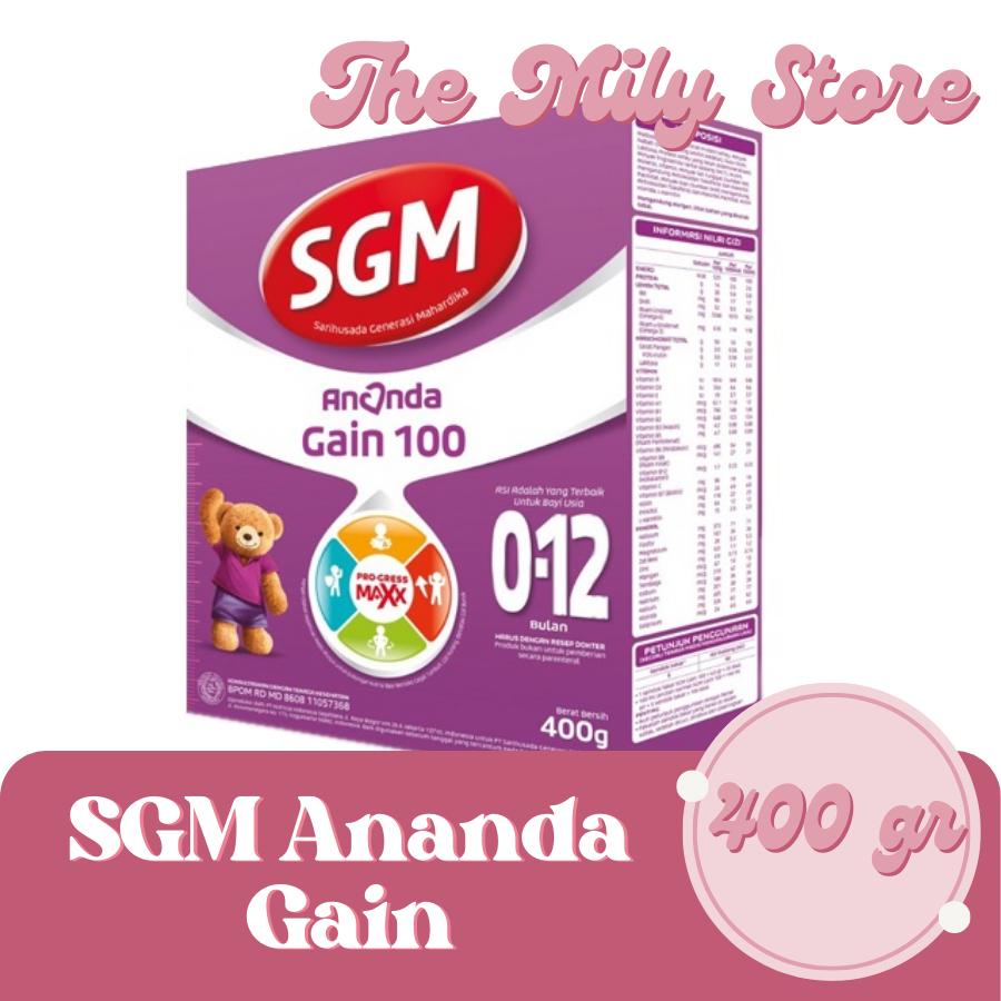 SGM ANANDA GAIN 100 400 GR/400GR 0-12 BULAN