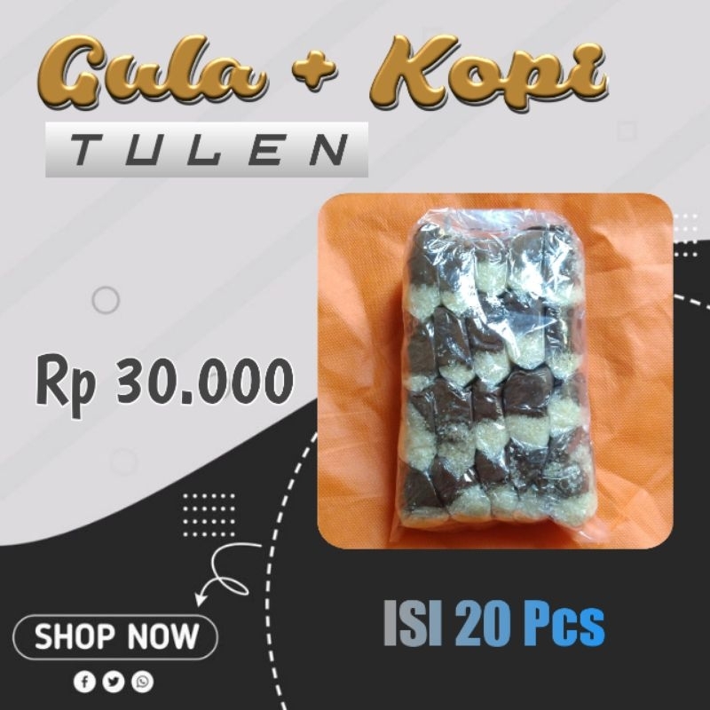 

Gula plus Kopi bubuk tulen/murni ( isi 20 pcs )