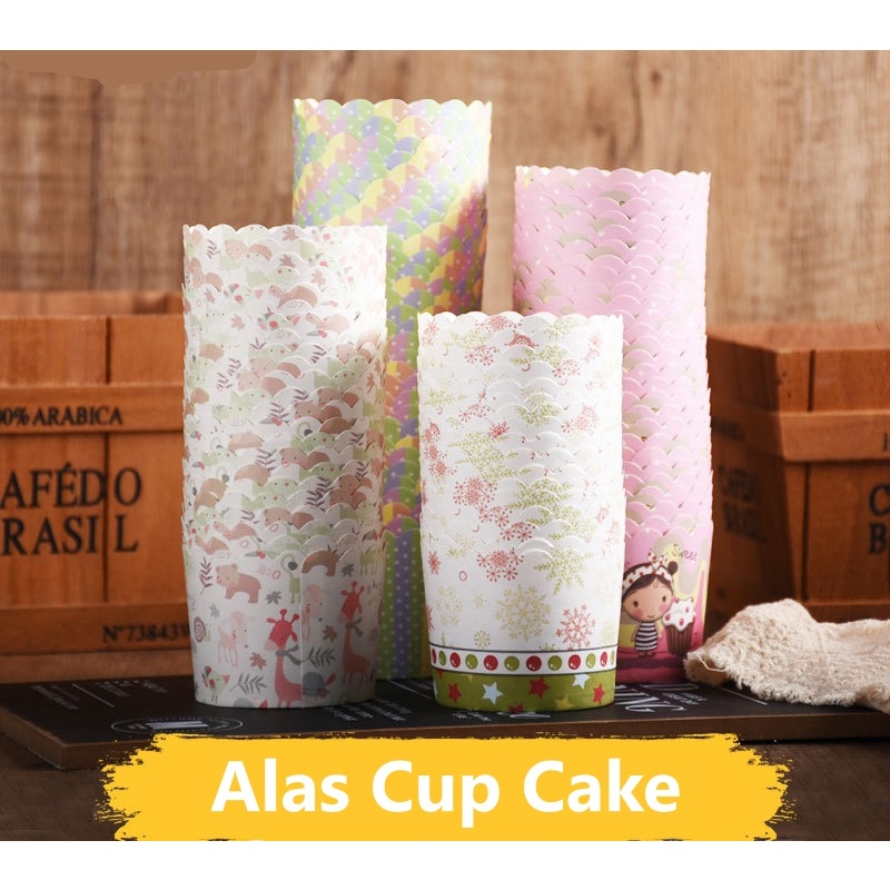aiGooTan - ALAS CUP CAKE (ISI 10) - Kertas Muffin Paper Cupcake Kue Bolu Wadah Tempat Murah Medan