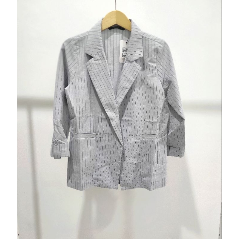 EXECUTIVE BLAZER WANITA GREY STRIP