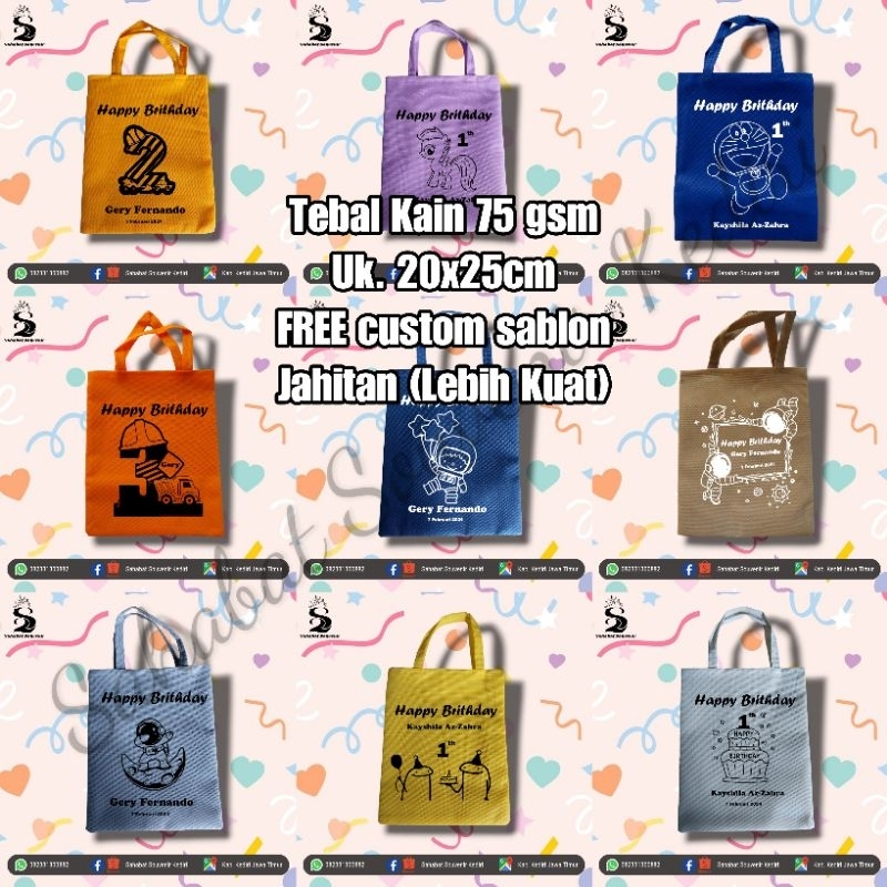 

Tas souvenir ulang tahun anak tas souvenir brithday tas souvenir tasyakuran
