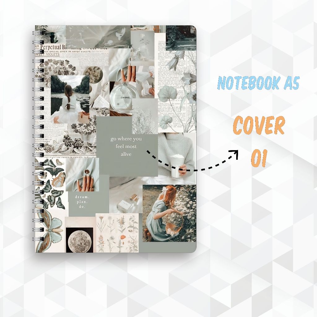 

Notebook Aesthetic Collage Soft Cover A5 50 Lembar