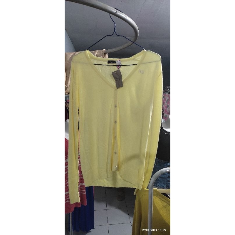 UNIQLO CARDIGAN Lilac kuning