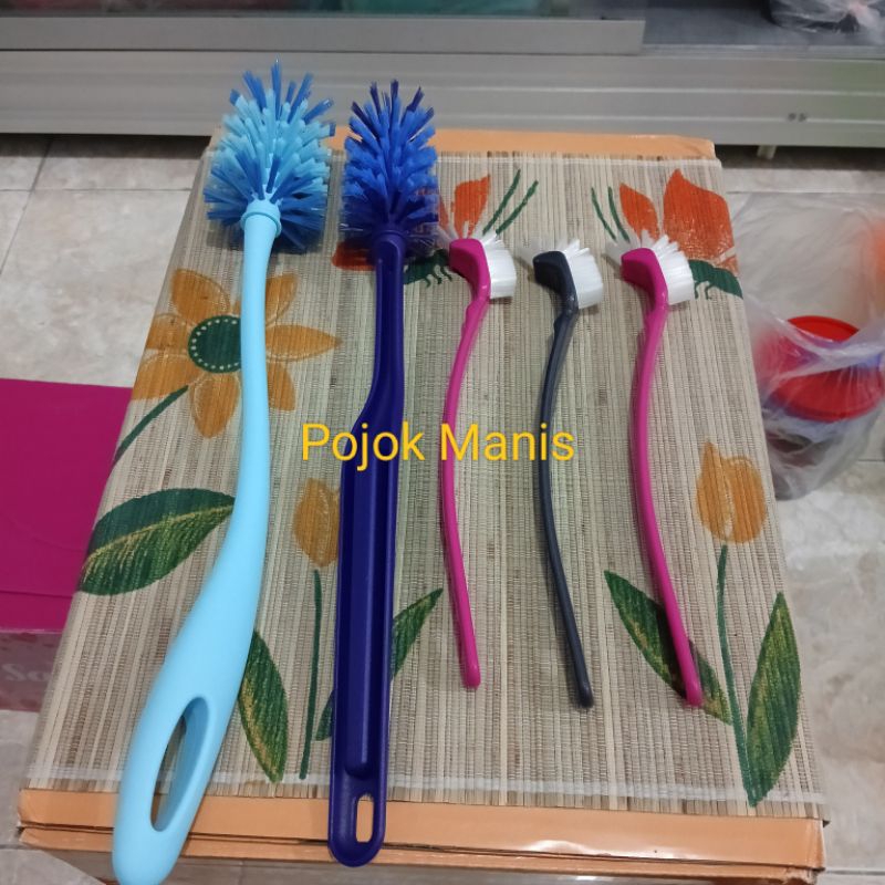 Sikat botol minum besar kecil tuperware eceran 1 pcs  / tupper brush