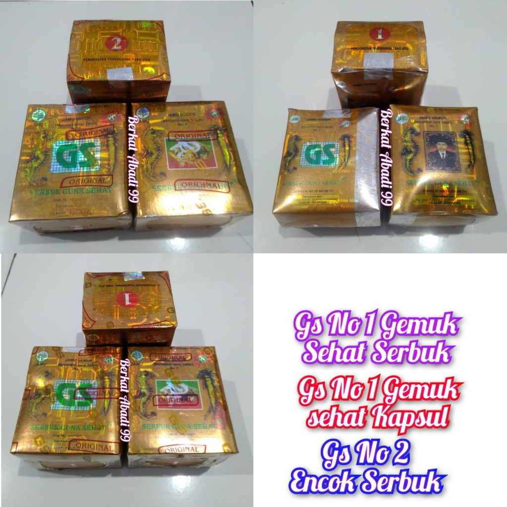 Jamu Gemuk Sehat GS No.1 & Jamu Encok GS No.2