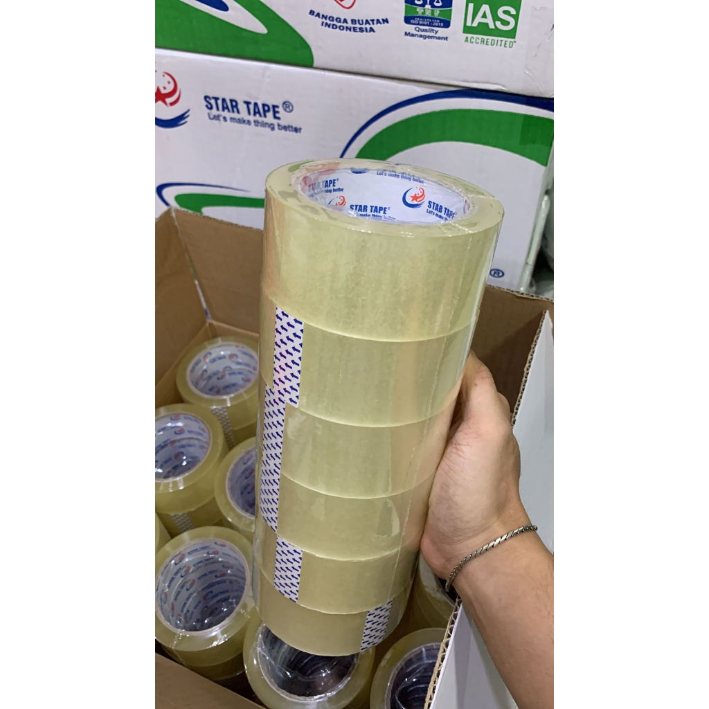 

RB Lakban Bening Dan Coklat 60y 90y dan 100y Per Slop Isi 6pcs