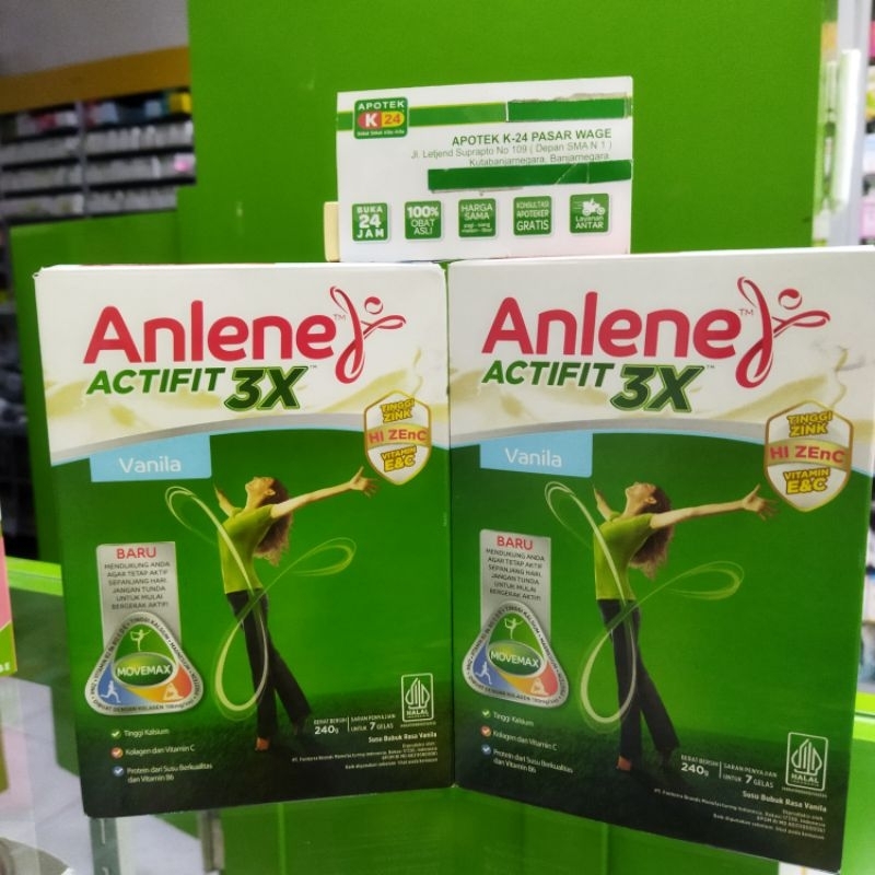 

Anlene Actifit 3x Vanila 240g Box (per Pcs)