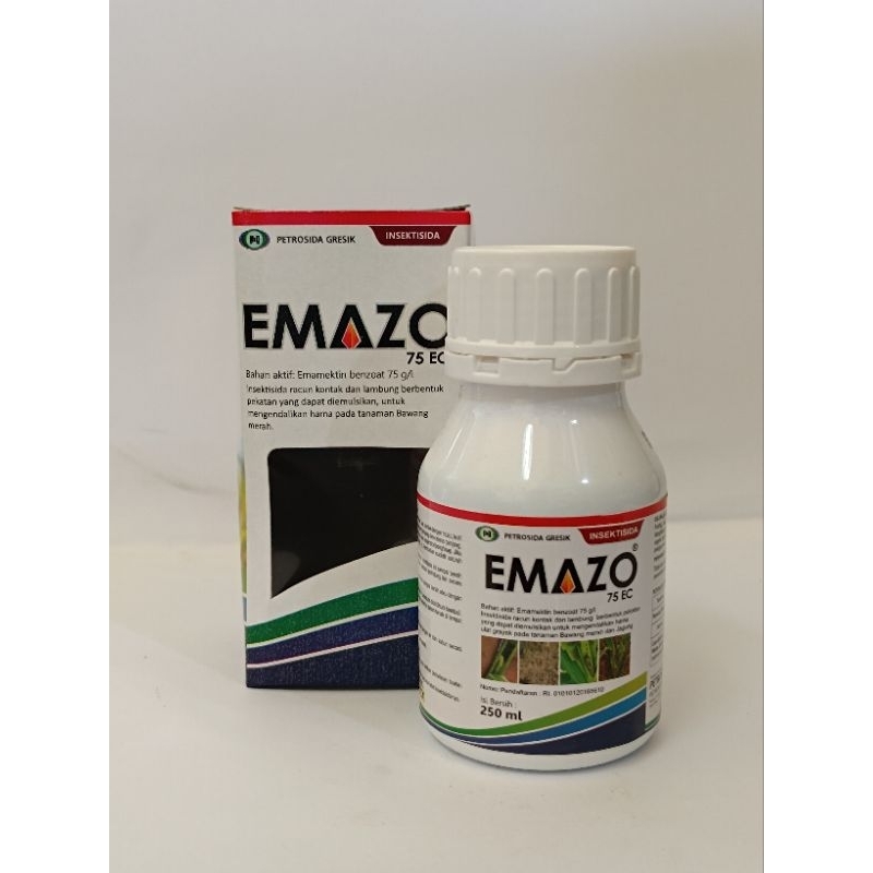 INSEKTISIDA EMAZO 75ec bahan aktif emamectin benzoat 75 g/l 250ML