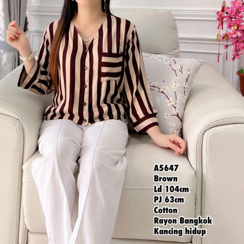 GL A5647 Blouse wanita Rayon Salur bangkok