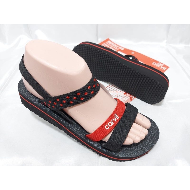 SANDAL  WANITA CARVIL HINATA ORIGINAL BAHAN SPONGE TALI BELAKANG COD