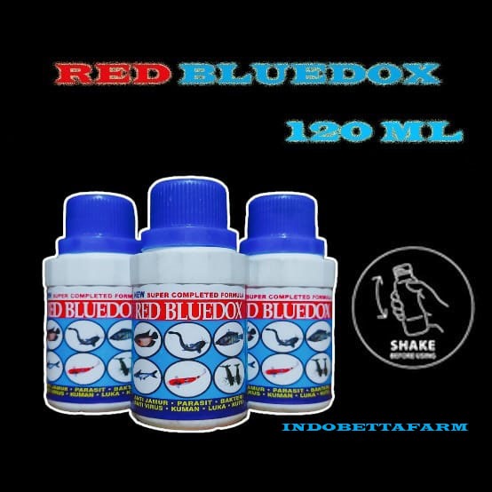 RED BLUEDOX 120 ML RED BLUEDOX KECIL OBAT BIRU IKAN OBAT KUTU IKAN