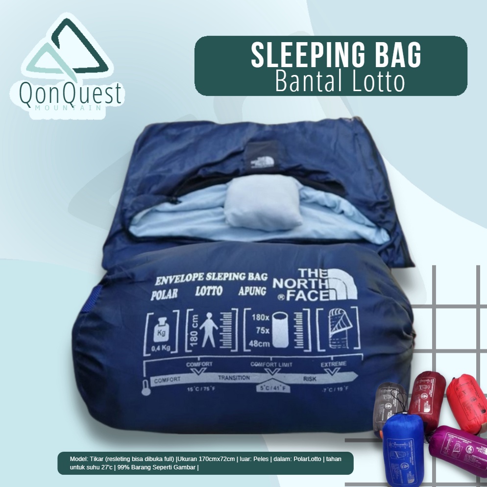 Cuci gudang COD Sleeping bag  bantal  polar  LOTTO  kantong tidur  sleping bag  sleeping bag anak  s