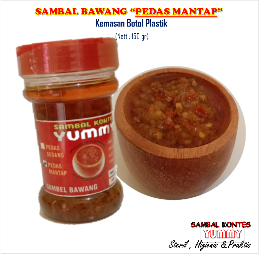 

Sambal Bawang 150 gr Pedas Mantap Sambal Kontes Yummy Enak dan Murah