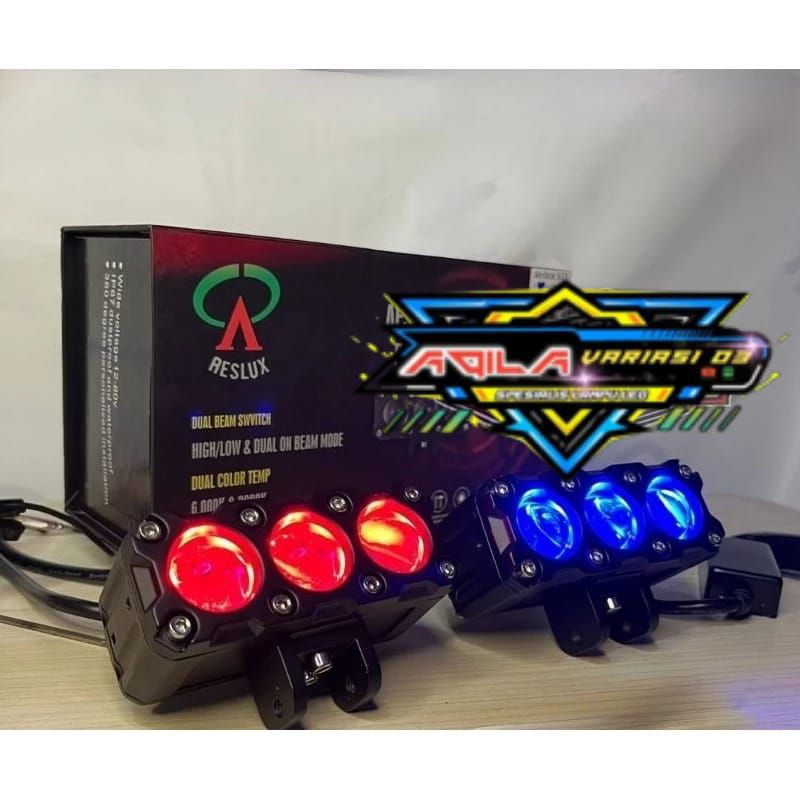 Lampu sorot 3 mata | SQl 3 mata LASER LIGHT 9D
