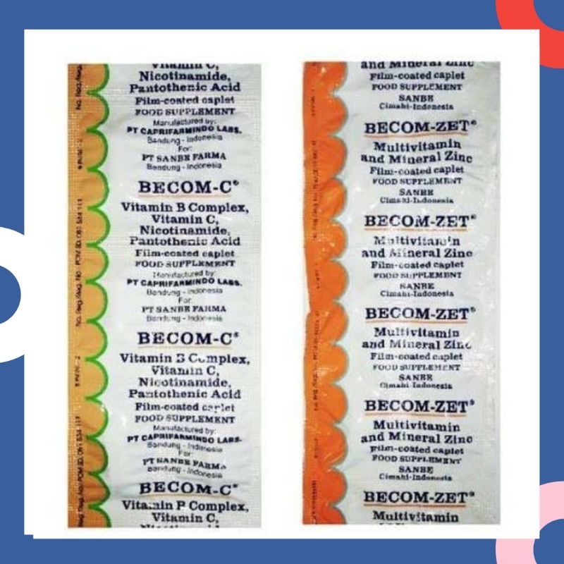 BECOM C | BECOM ZET perstrip multivitamin