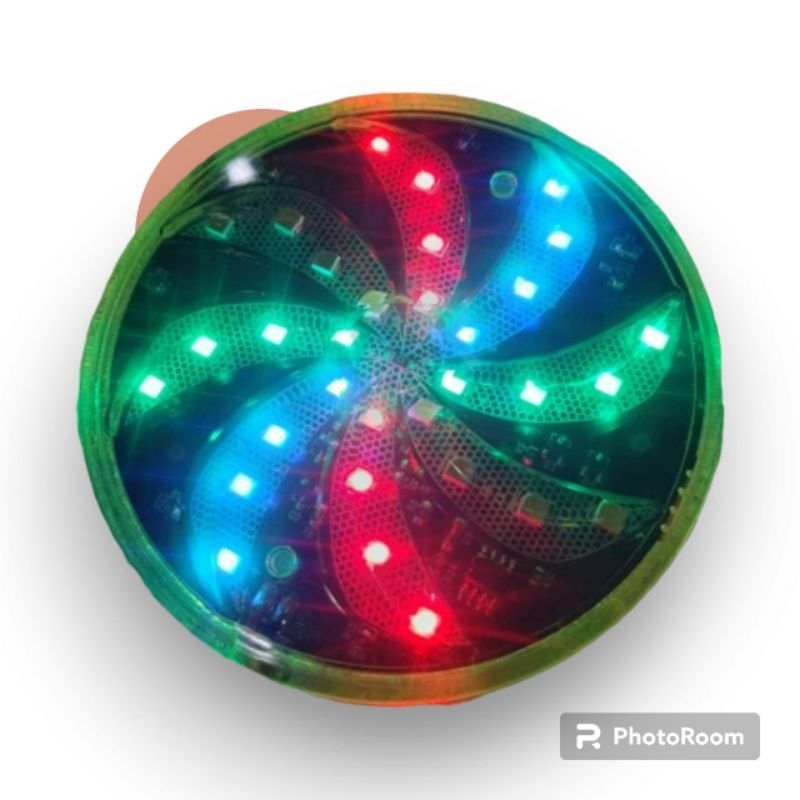 LED VARIASI BULAT RGB KIPAS 8CM 12volt