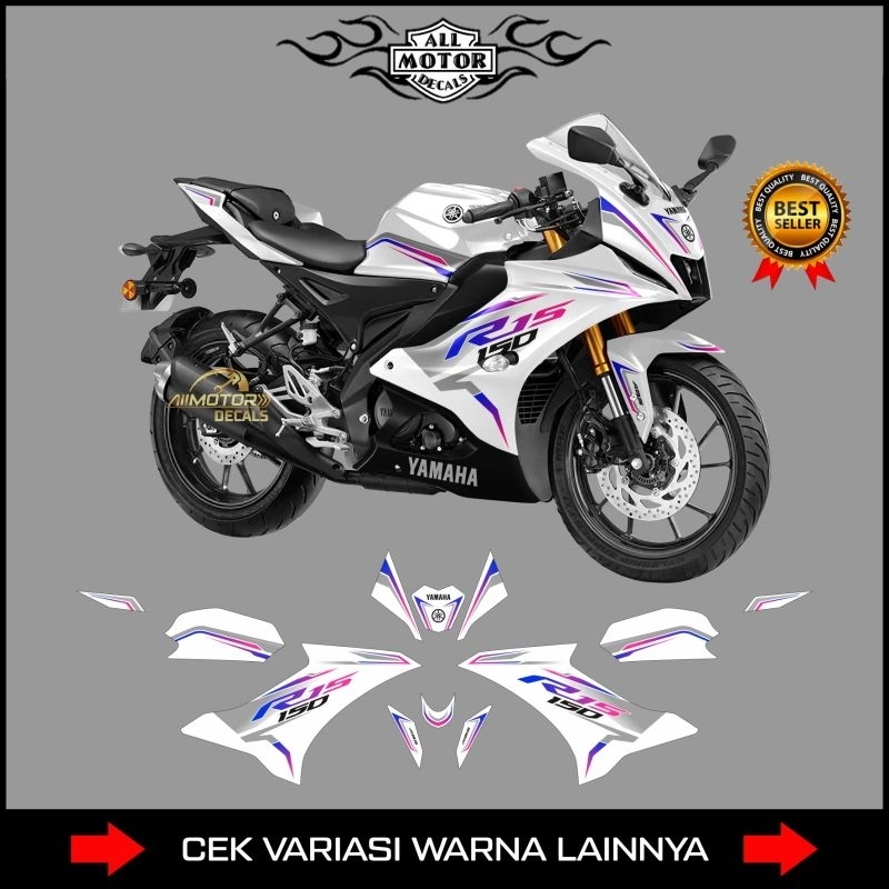 Sticker Yamaha R15 V4 Livery Grafhic Rainbow / Striping Motor R15M Motif Grafis Pelangi / Decal Stik