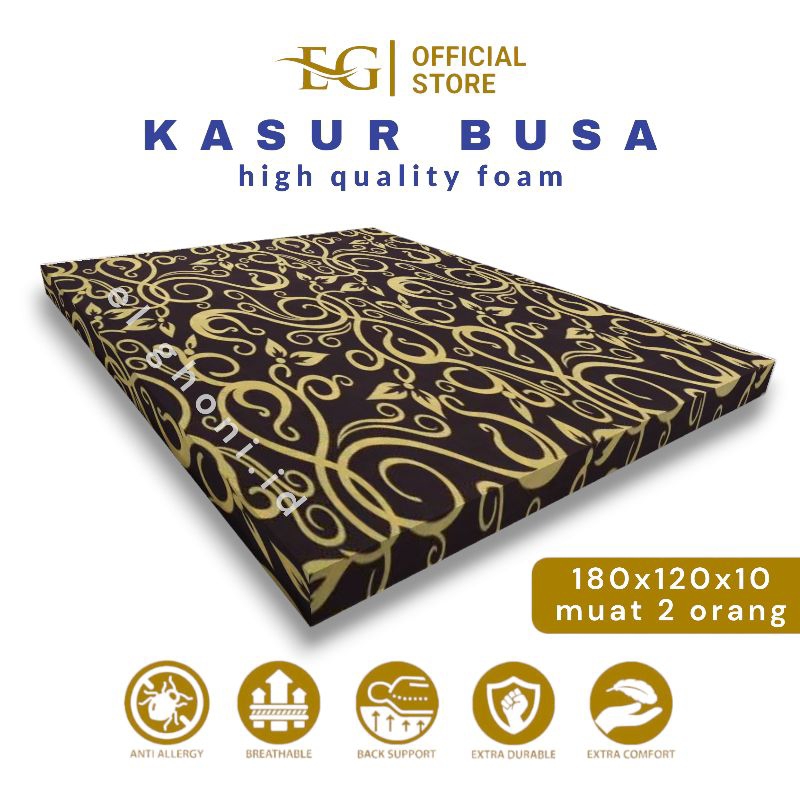 Kasur Busa Kualitas PREMIUM Ukuran 180x120x10 CM Untuk 2 Orang Anti Kempes