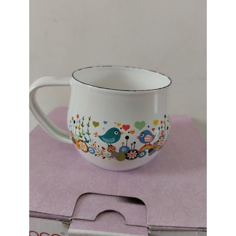 mug enamel 8cm / gelas enamel / cangkir enamel