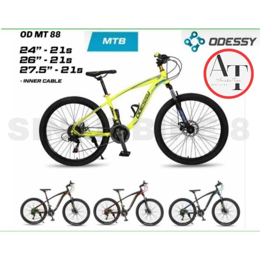 (BONUS JALU) Sepeda Gunung Odessy Tank 24,26 Inch Remaja-Dewasa 3x7 Speed
