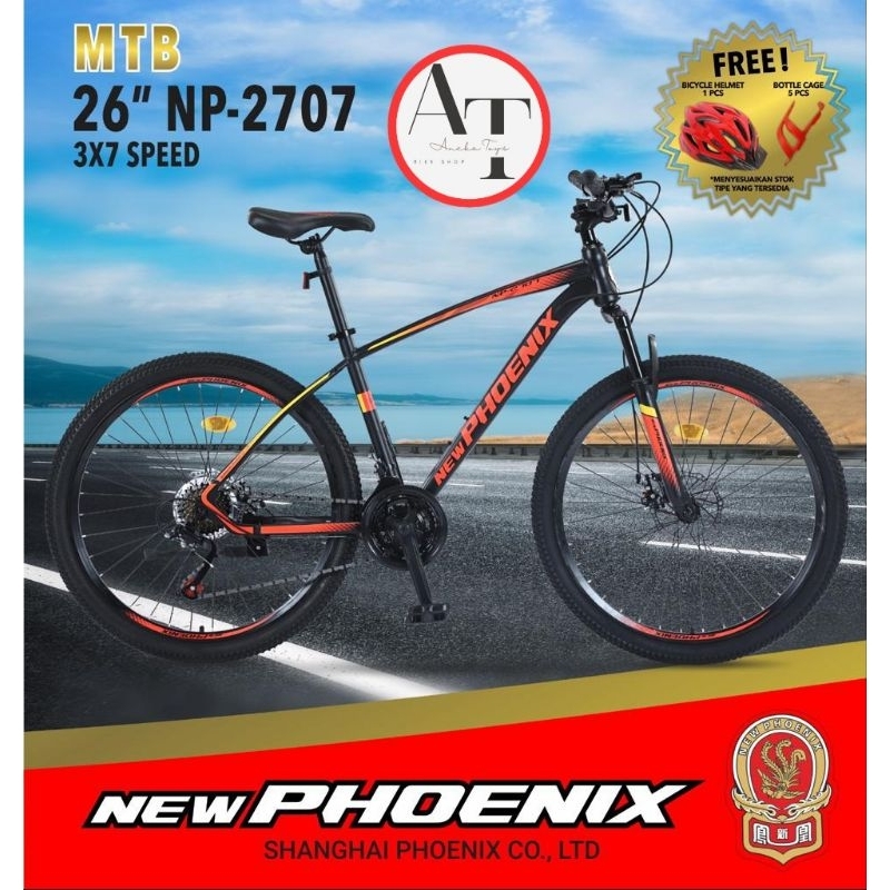 Sepeda Gunung Phoenix NP2707 Remaja-Dewasa 3x7 Speed (26 Inch)