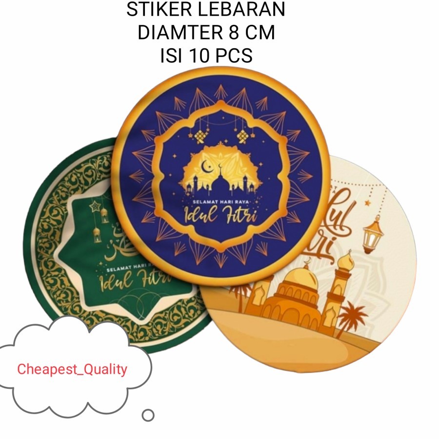 

Stiker Toples Lebaran / Sticker idul Fitri Big Size - Isi 10 Pcs