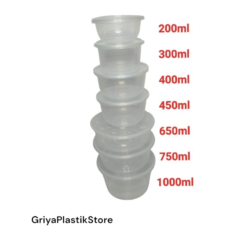 Thinwall bowl 200ml 300ml 400ml 450ml 650ml 750ml 1000ml Merk KCS|| Thinwall bowl LCS|| Thinwall bul