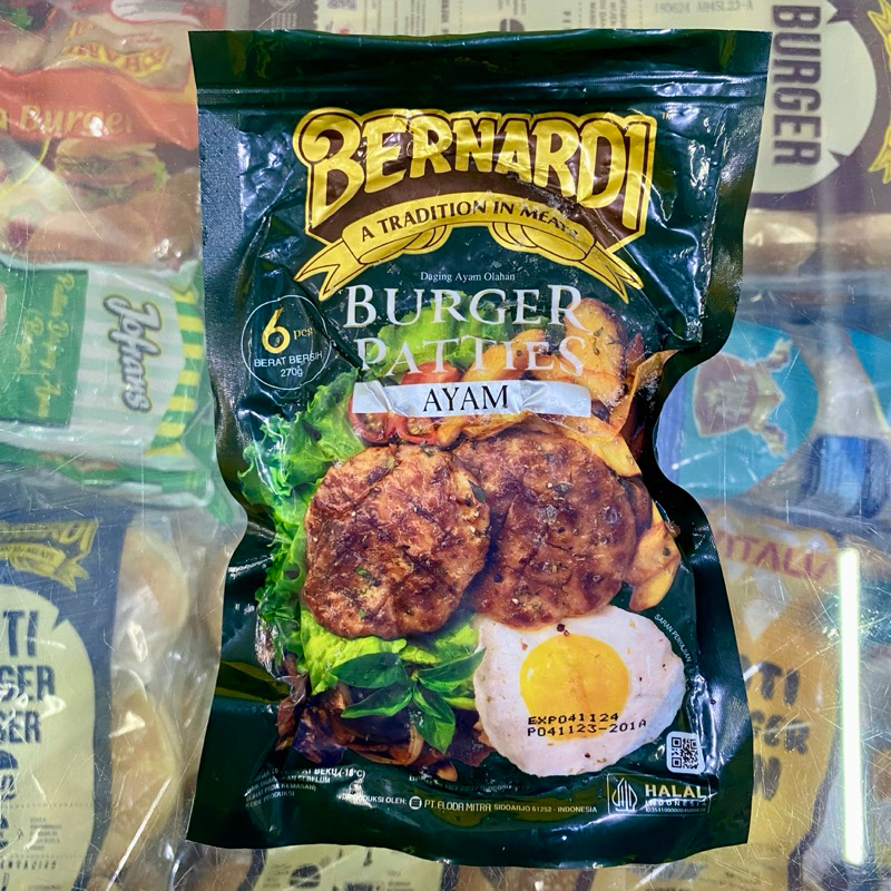 

Bernardi Burger Patties Ayam 270gr [6pcs]