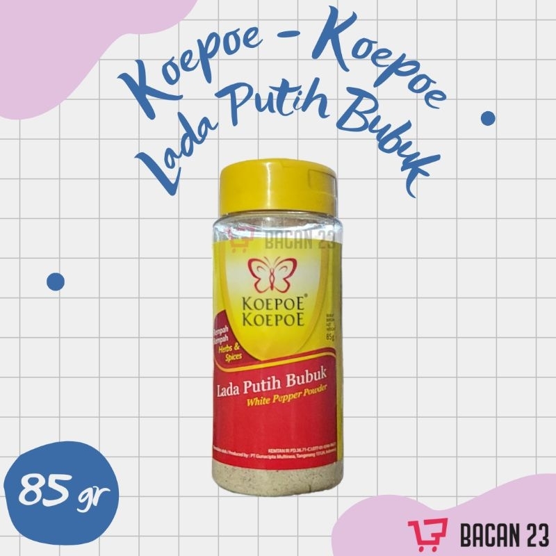 

Koepoe Lada Putih Bubuk 85 Gr / White Pepper Powder /Bacan23