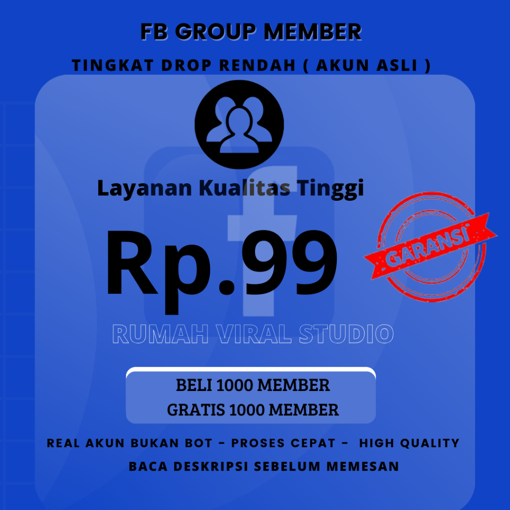 Facebook Anggota Grup Real AKUN INDO HQ Group Member NON DROP Fesbuk