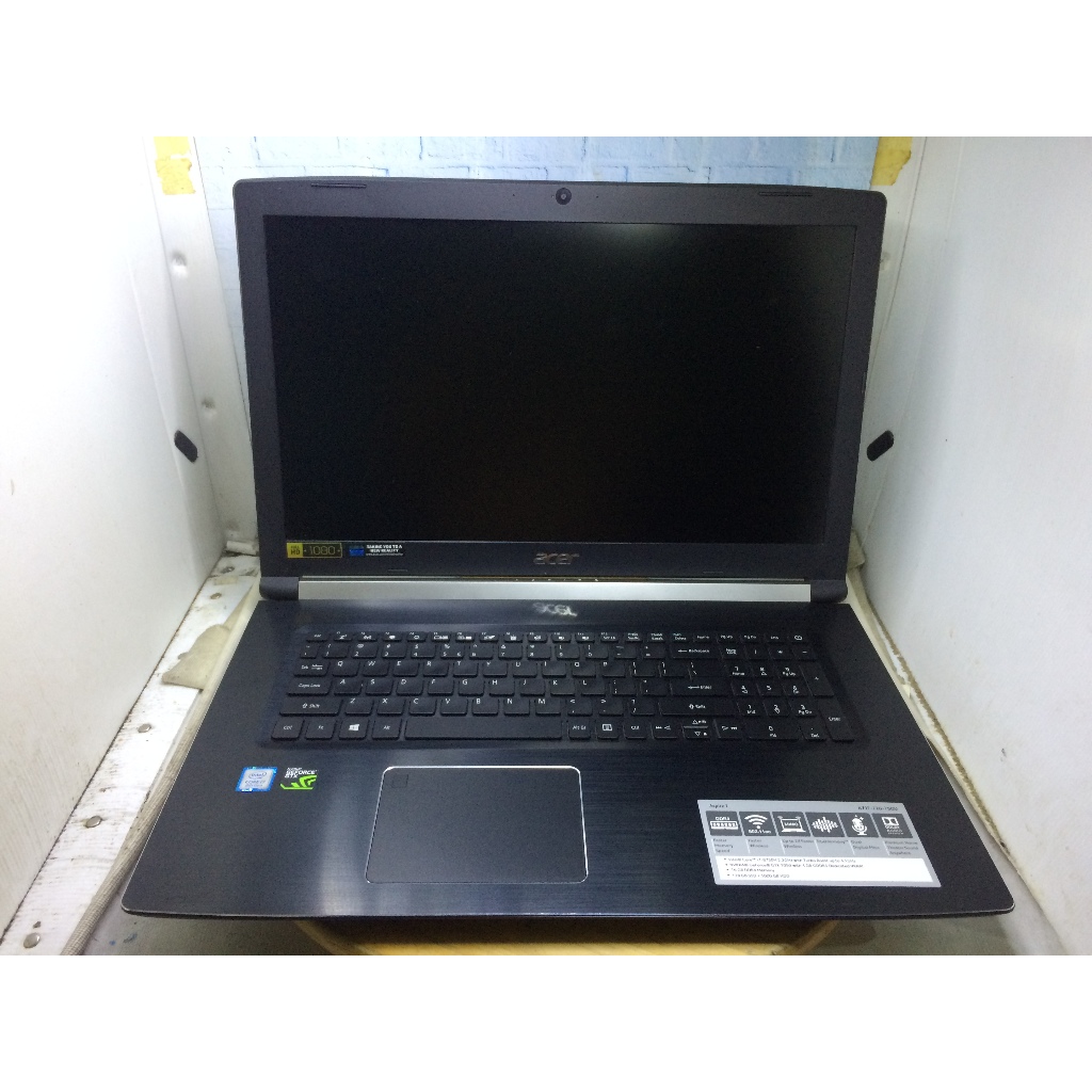 ACER ASPIRE A717-72G I7-8750H RAM 16GB SSD 128GB & HDD 1TB NVIDIA GTX