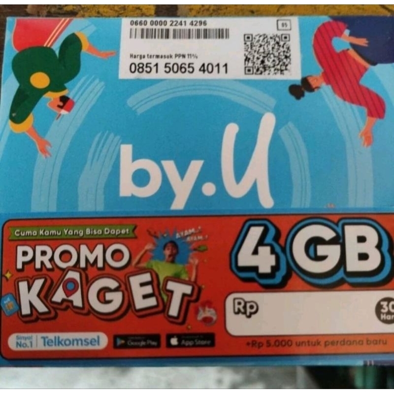 KARTU PERDANA BY.U 4GB | AKTIF SELAMANYA