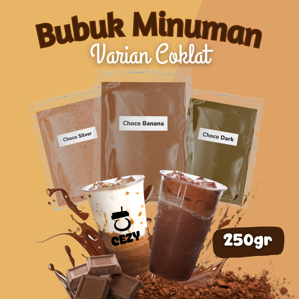 

Bubuk Minuman Rasa Coklat 250gr Serbuk Minuman Aneka Rasa Bubuk Minuman Instan Kekinian Boba Powder