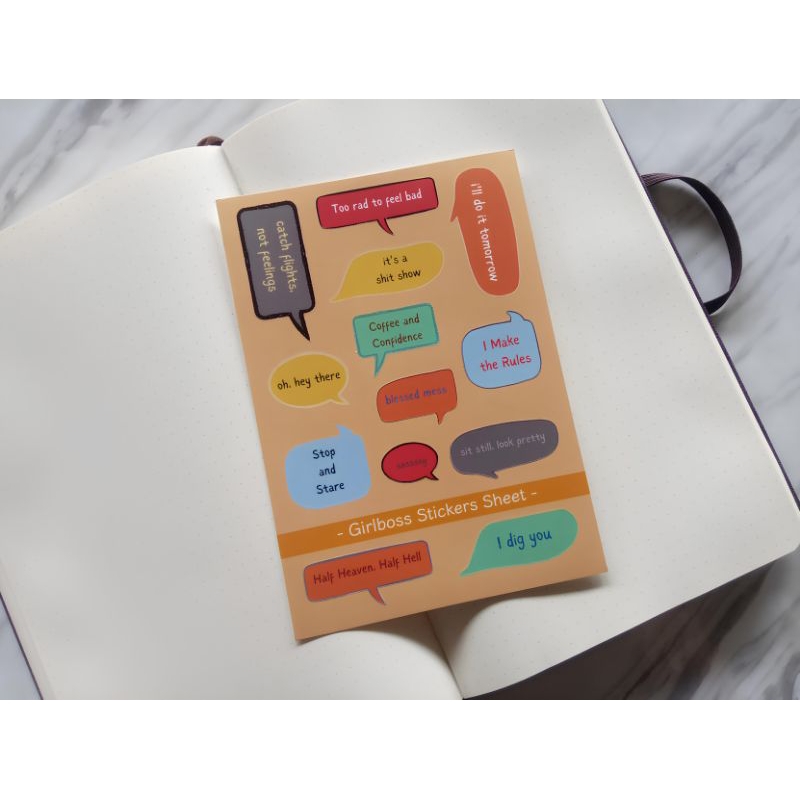 

Sticker Deco Journal A6 Girlboss Aesthetic Quotes