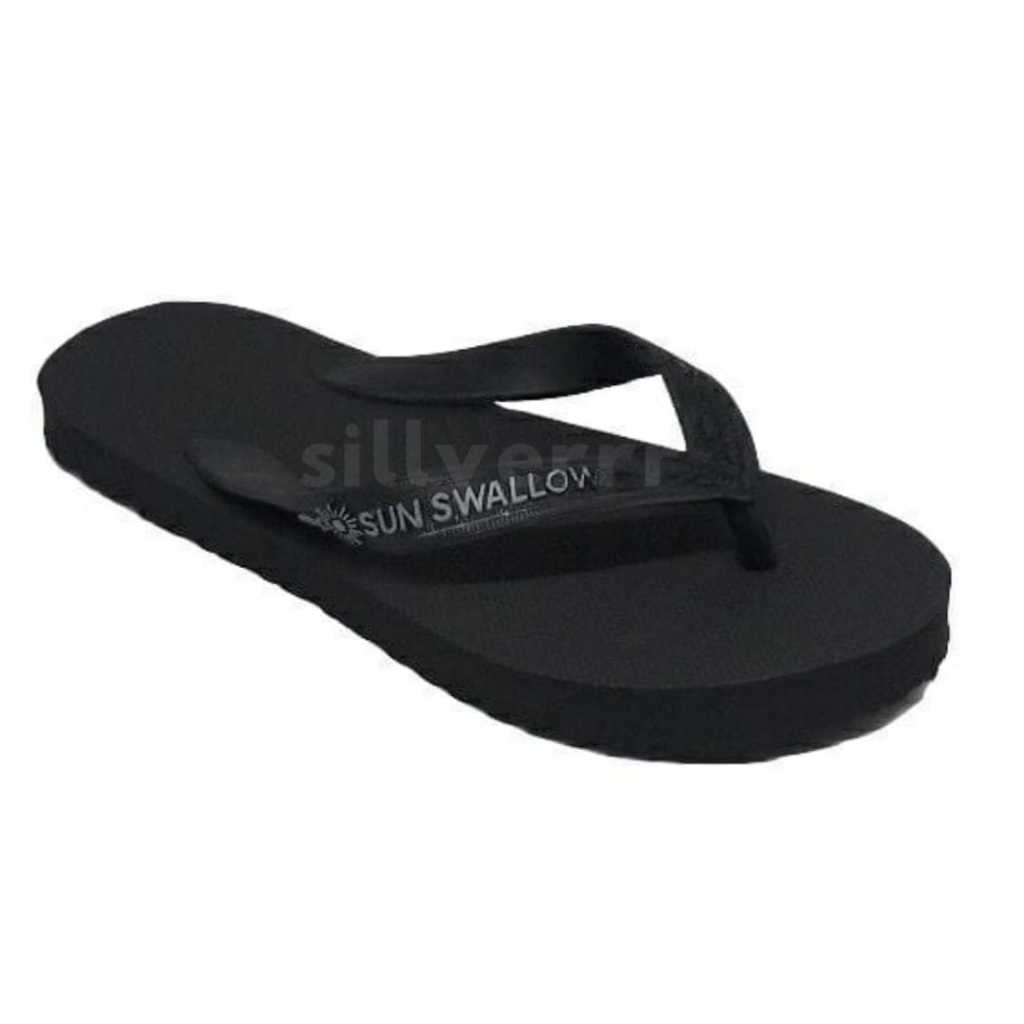 Sandal Jepit Sun Swallow Full Hitam Pria Wanita Ukuran Jumbo 12 COD