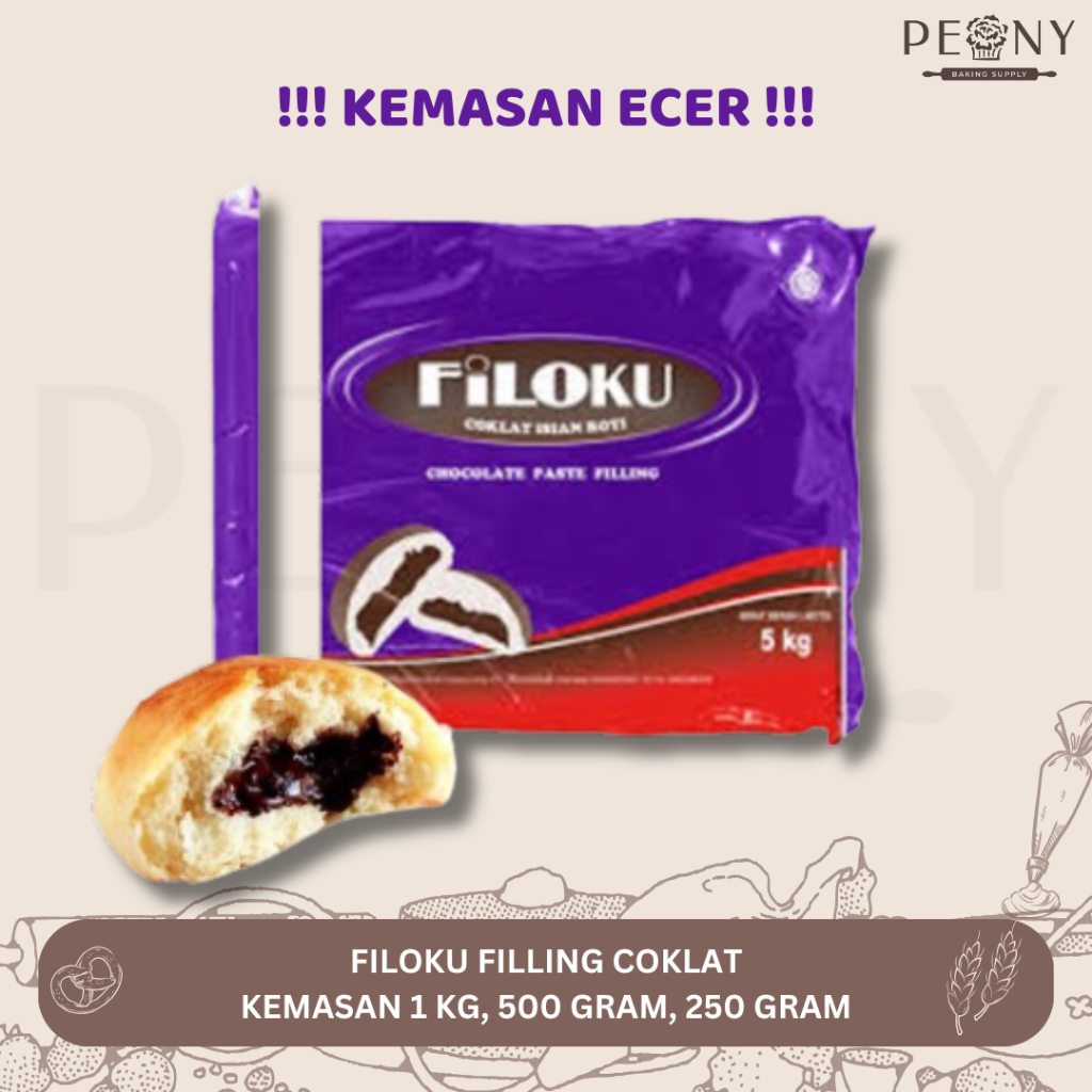 

(ECER) FILOKU CHOCO FILLING / FILLING COKLAT / ISIAN MOCHI KEMASAN