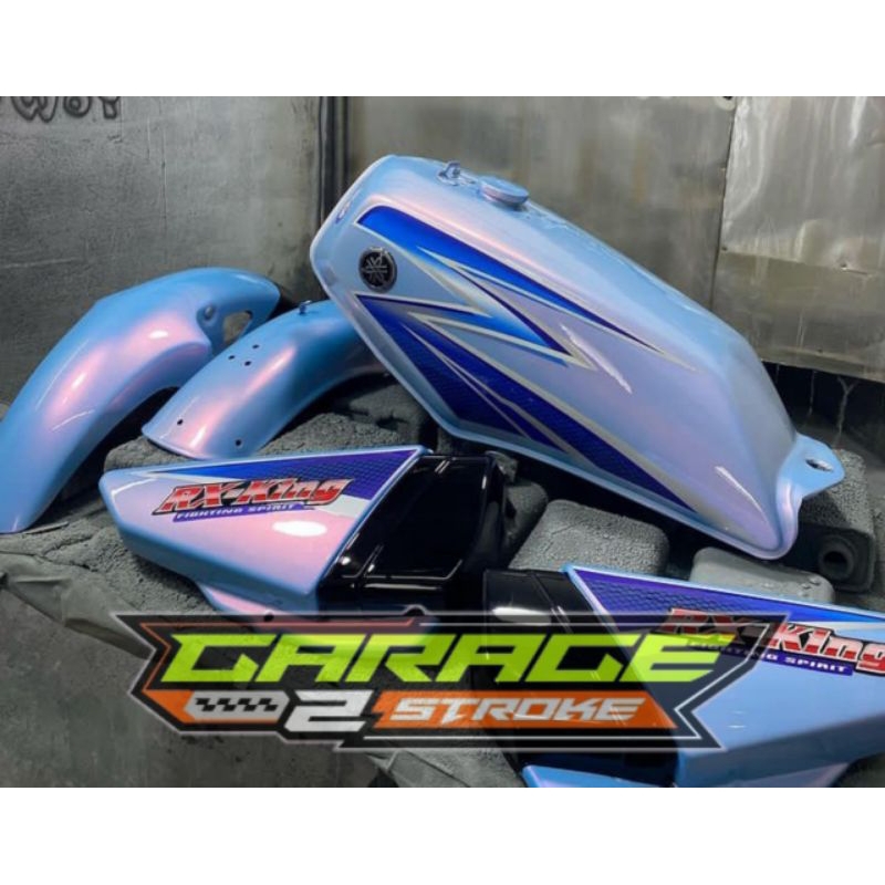 Tangki Set Body Set Yamaha Rx King Biru Lembayung Gold