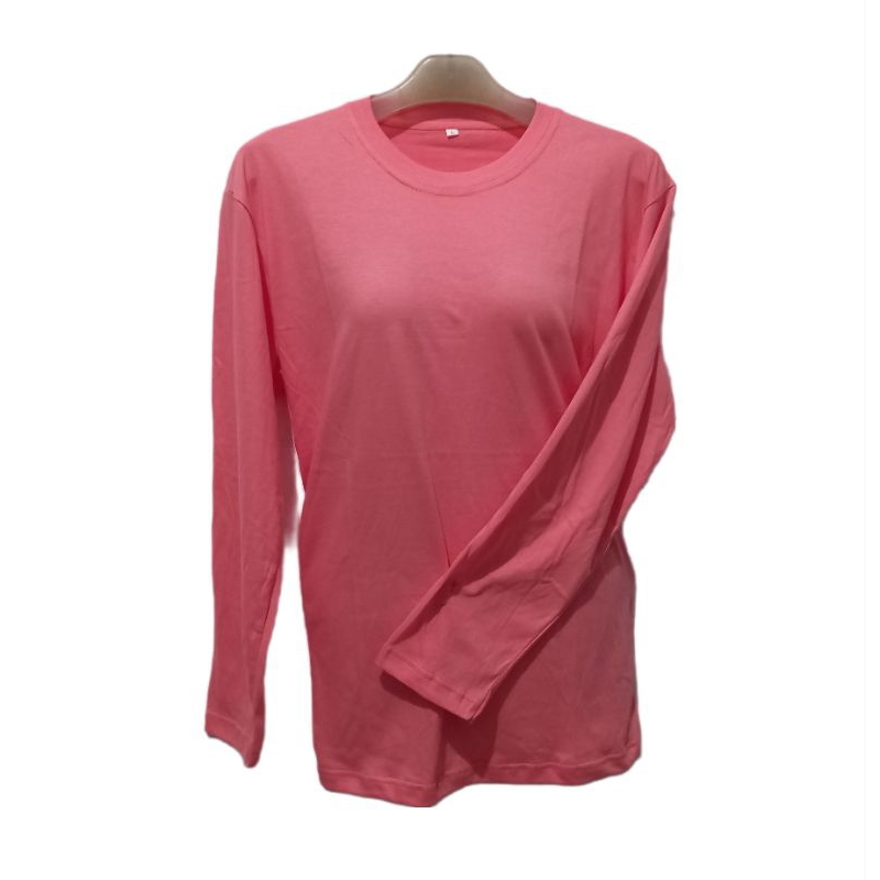 Atasan Kaos Lengan Panjang Wanita Tshirt Wanita Lengan Panjang Unisex Katun
