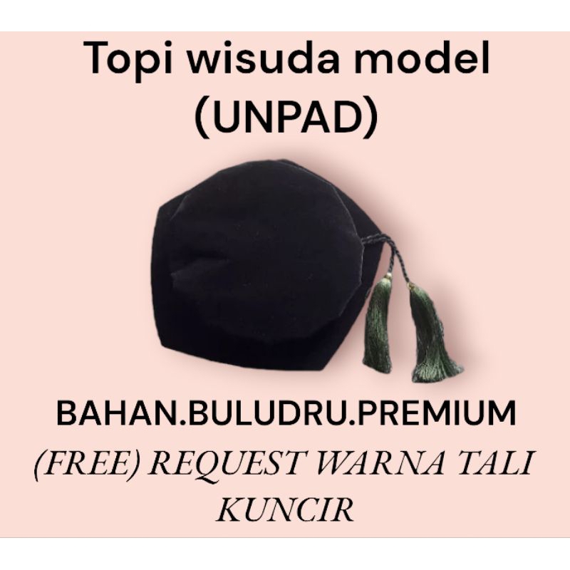 Topi Wisuda  UNPAD (Kain Buludru Premium)
