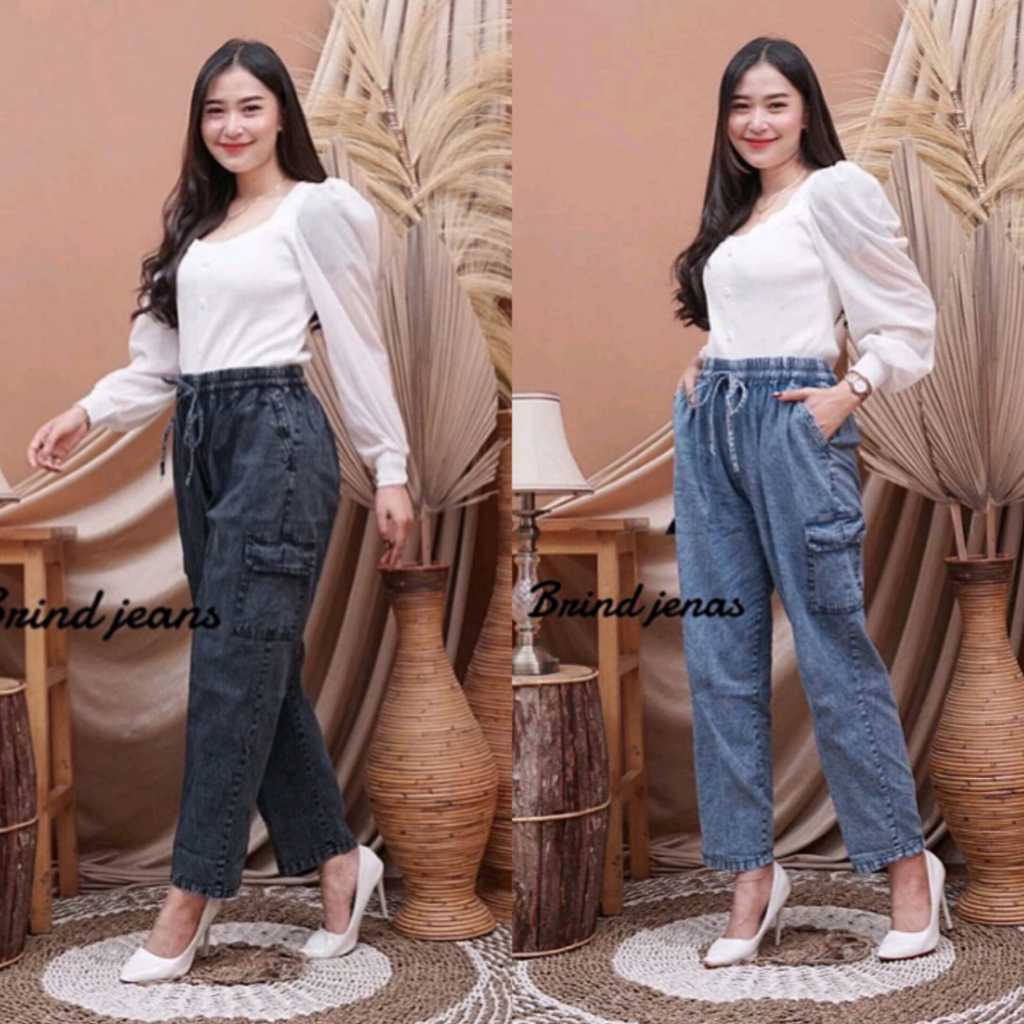 Baggypant Cargo/Begipent cargo jb Bahan Jeans twill Baggy Jeans Cargo Wanita Celana Baggy Cargo Carg