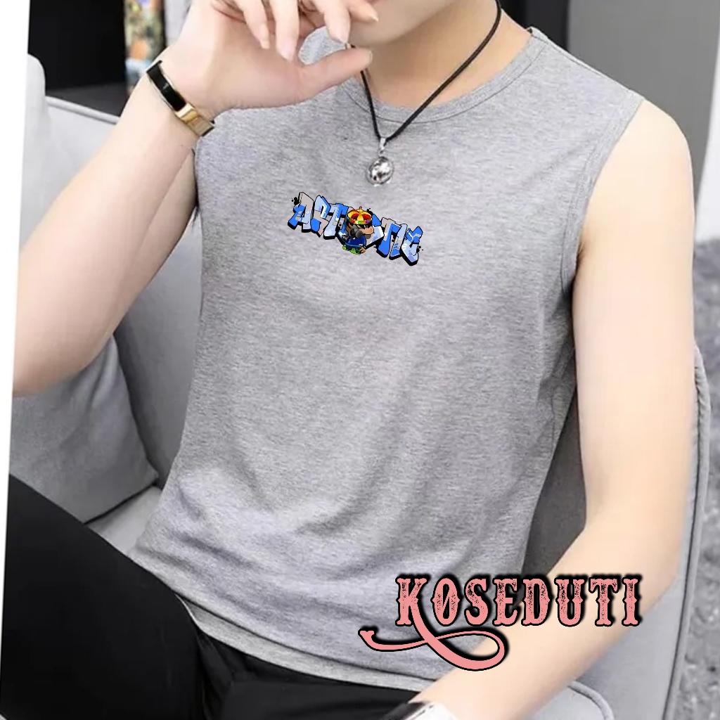 Kaos Singlet Pria Dewasa / Kaos Singlet Pria Logo ASTLATIS / Baju Singlet Pria Dewasa / Kaos Kutang 