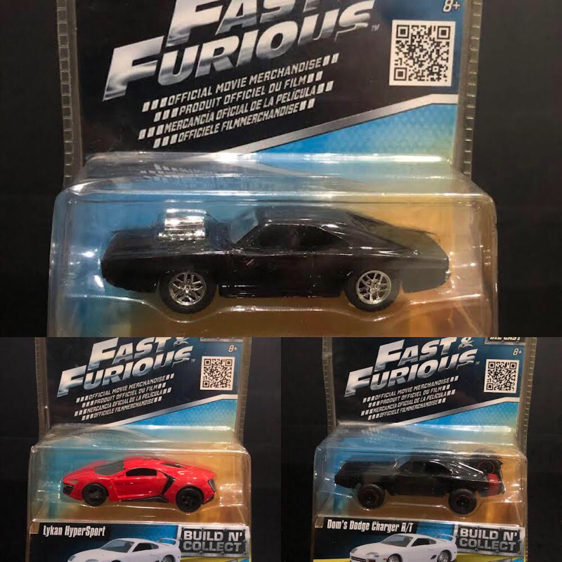 Jada Fast and furious set 3 jada fast and furious diecast lycan hypersport dom’s Dodge charger