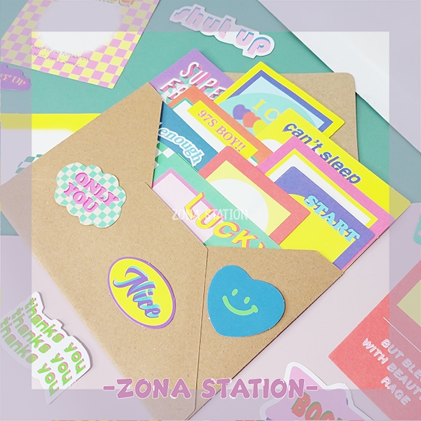 

[ZS] 1 Pack / Kertas Sticker Handbook Diy Dekorasi Diary