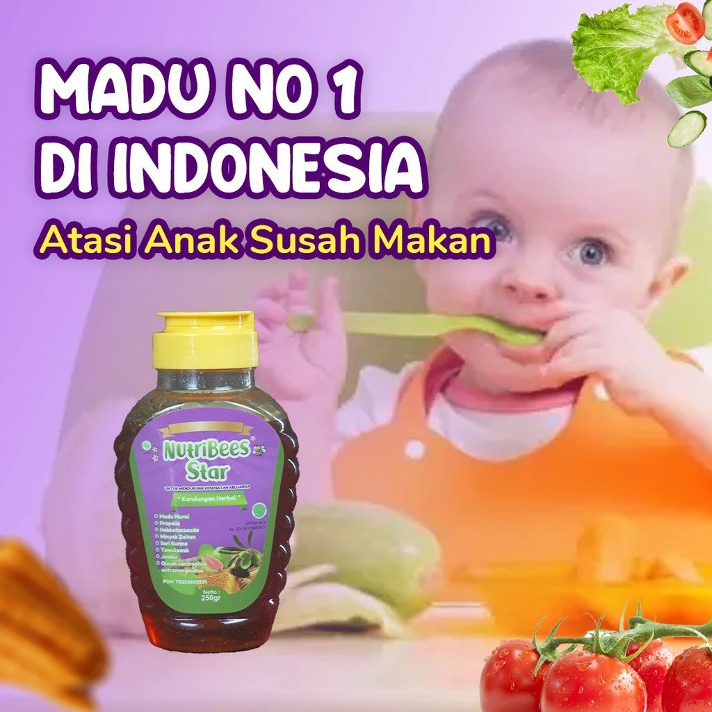 

BEST SELLER MADU ANAK | NUTRIBEES STAR | PENAMBAH NAFSU MAKAN DAN KECERDASAN OTAK ANAK 250gr