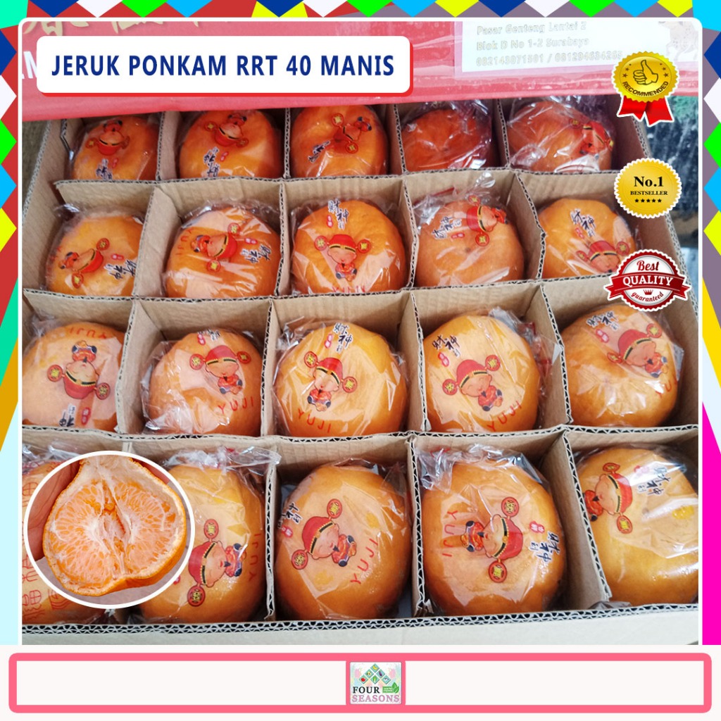 

TERLARISSS JERUK IMLEK PONKAM MANDARIN ISI 40 BIJI MANIS HAMPERS CANTIK