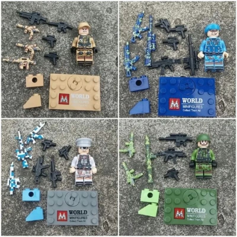 Mainan Mini Figure Brick Lego Roboman Karakter Tentara Team SWAT