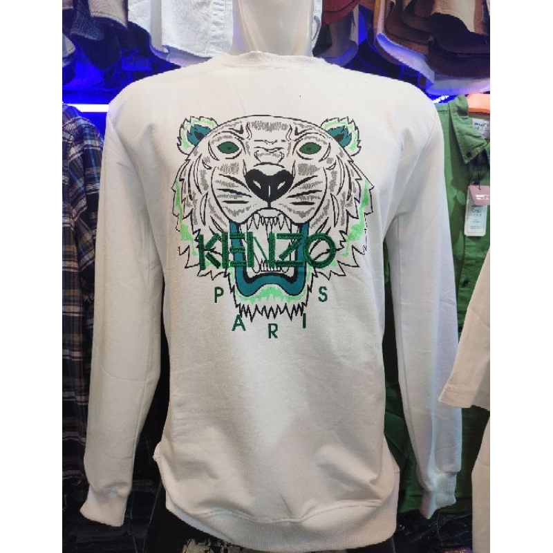 Sweater Slim Fit Kenzo Paris Tiger White