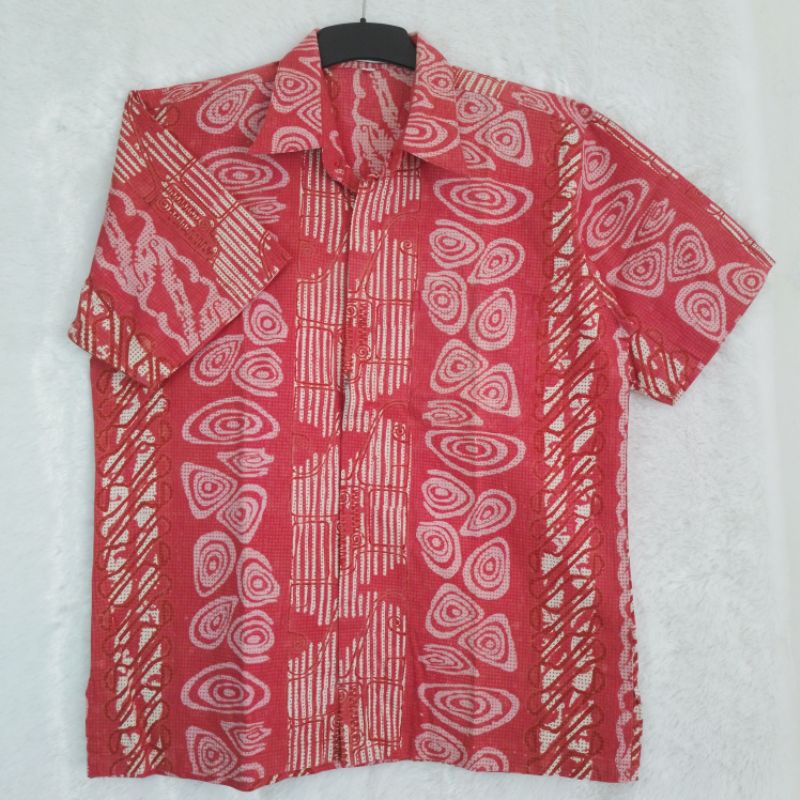 Preloved Kemeja Batik Pria Premium Branded NULABA Lengan Pendek ukuran M - EN 71
