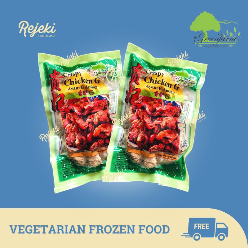 

Greenfarm Chicken Crispy G Kuifui Kuifei Vegetarian 400gr - Rejeki Frozen Moyo