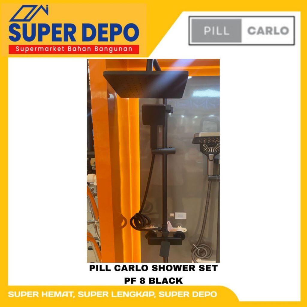 SHOWER PILL CARLO SHOWER SERT PF 8 BLACK